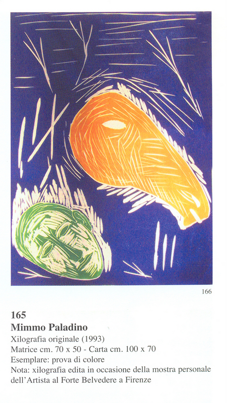  Mimmo Paladino <br>Xilografia originale  (1993)
